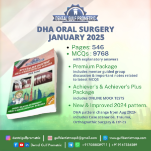 DHA Oral Surgery Prometric 2025 january