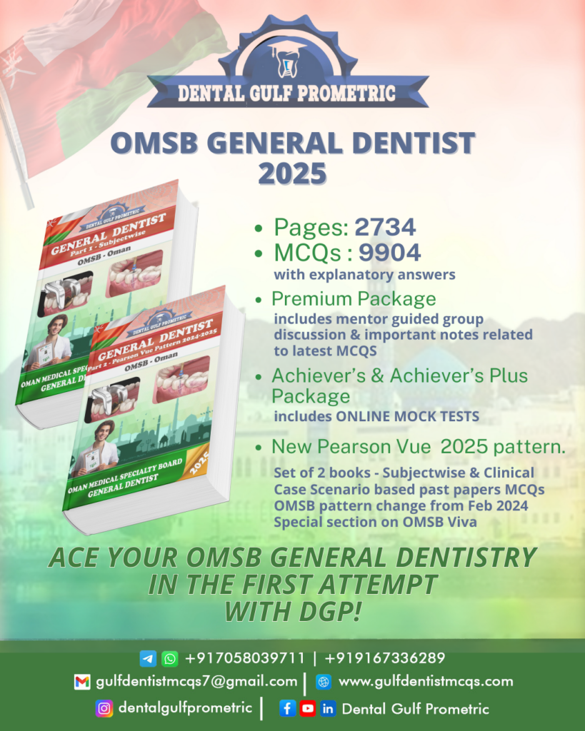 OMSB General Dentist Pearson Vue Exam 2025