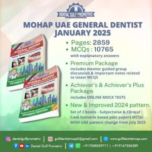 MOH UAE General Dentist Prometric Exam 2025 january